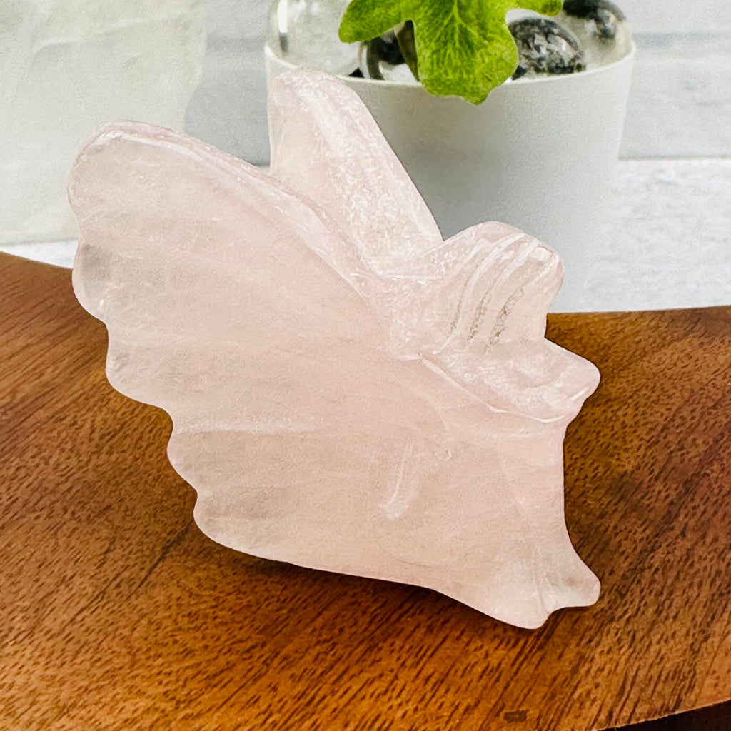 Crystal Carved Gemstone Fairy - You Choose Stone: Rose Quartz