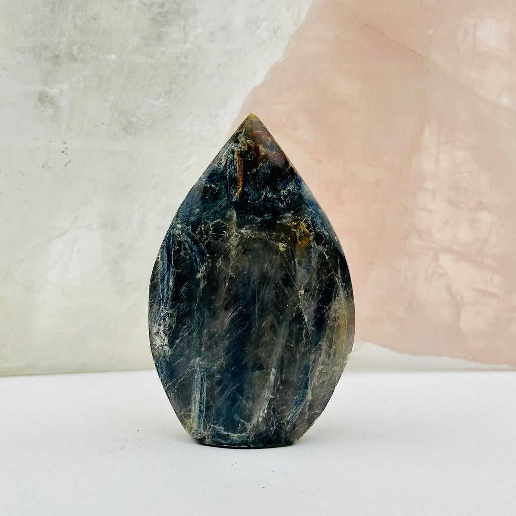 Blue Kyanite Crystal Polished Cut Base Point - By Weight: 260-300g