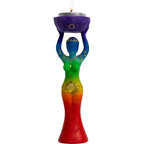 Polyresin T-Light Holder Chakras Goddess