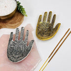 Crystal Hand Incense Holder - Silver or Gold -: Gold