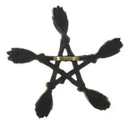 Witches Broomstick Pentagram Wall Plaque