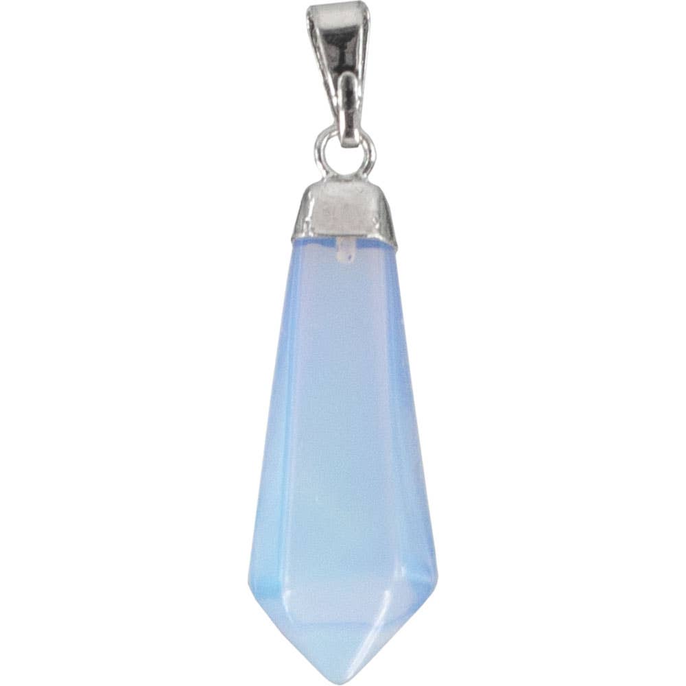 Diamond Shape Stone Pendants Opalite