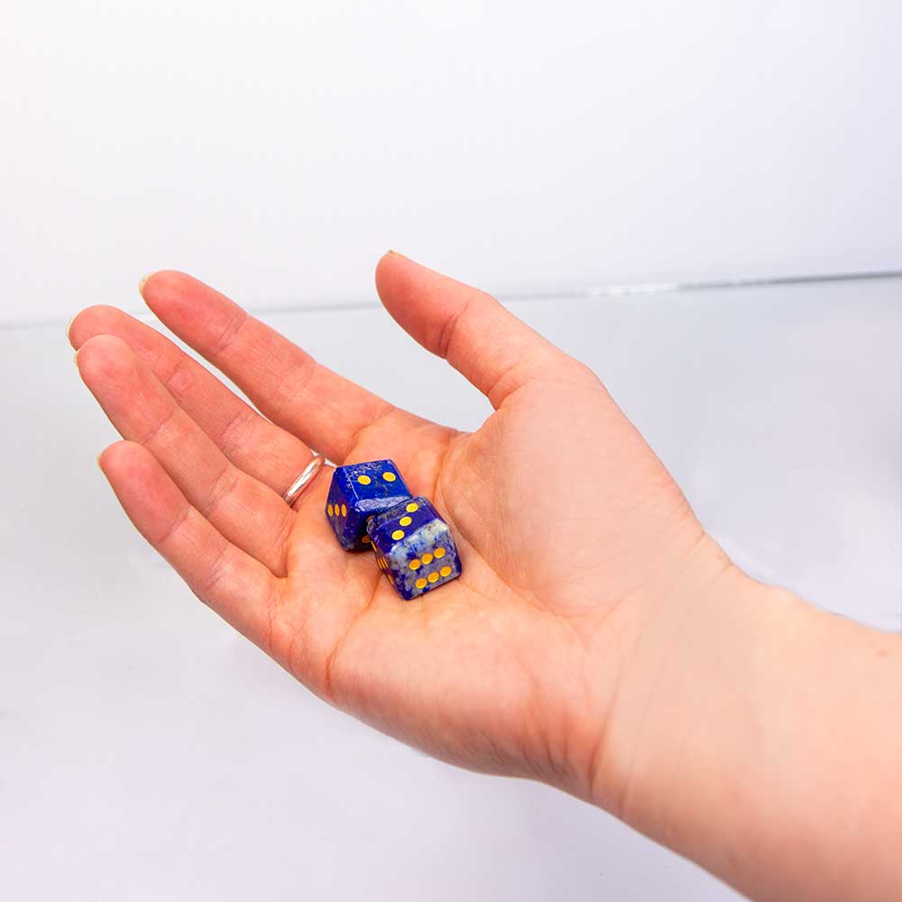 Gemstone Dice - Lapis (Pair): Lapis