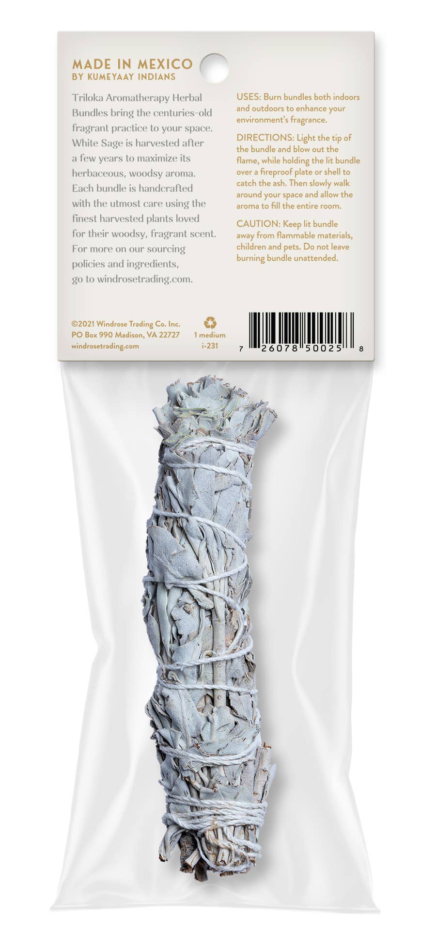 Triloka White Sage - Medium Herbal Bundle