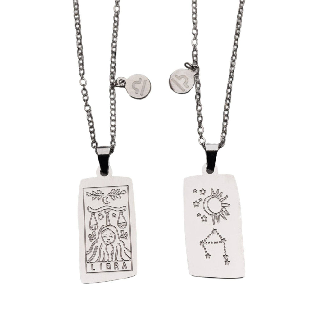 Zodiac Tarot Card & Astrology Necklace: Gold Plated / Aries