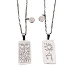 Zodiac Tarot Card & Astrology Necklace: Gold Plated / Gemini