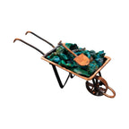 Crystal Chip Wheelbarrow.: Chrysocolla
