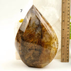 Golden Healer Quartz Crystal Flame Point Cut Base - You Choose #1: 4
