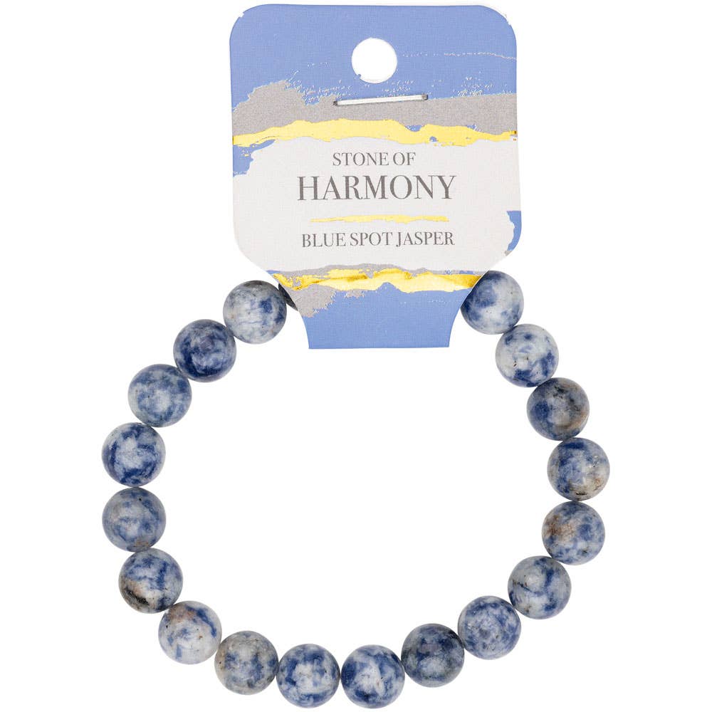 8mm Crystal Gemstone Energy Bead Stretch Bracelets: Labradorite