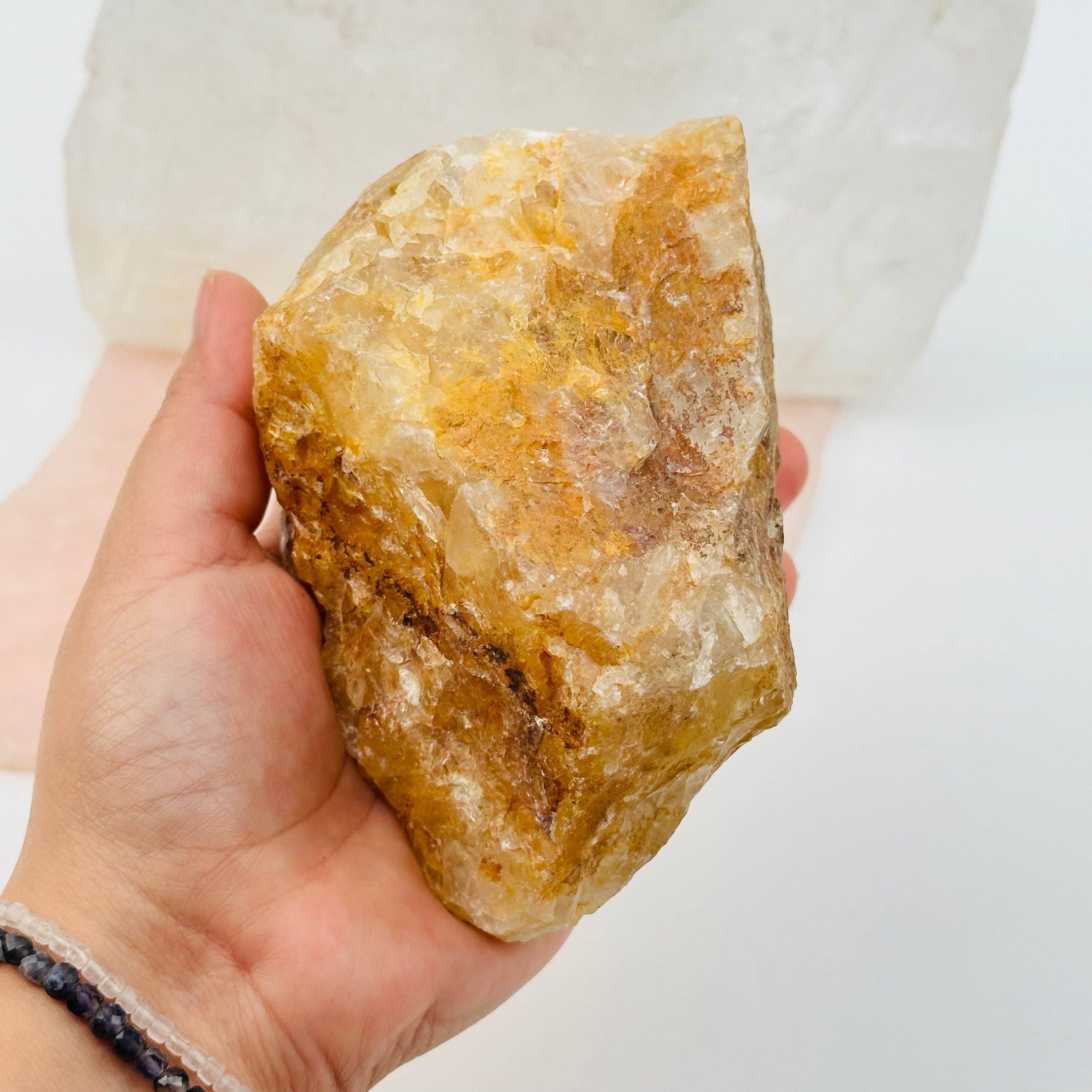 Golden Healer Rough Stone Crystal: 400-600g