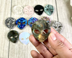 Gemstone Alien Head Spiritual Stone Crystal Cabochon: Emerald
