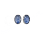 STERLING SILVER - EARRING STUDS KYANITE OVAL 8 MM L