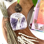 Rough Stone Crystal Incense Burner - Incense Holder: Rose Quartz