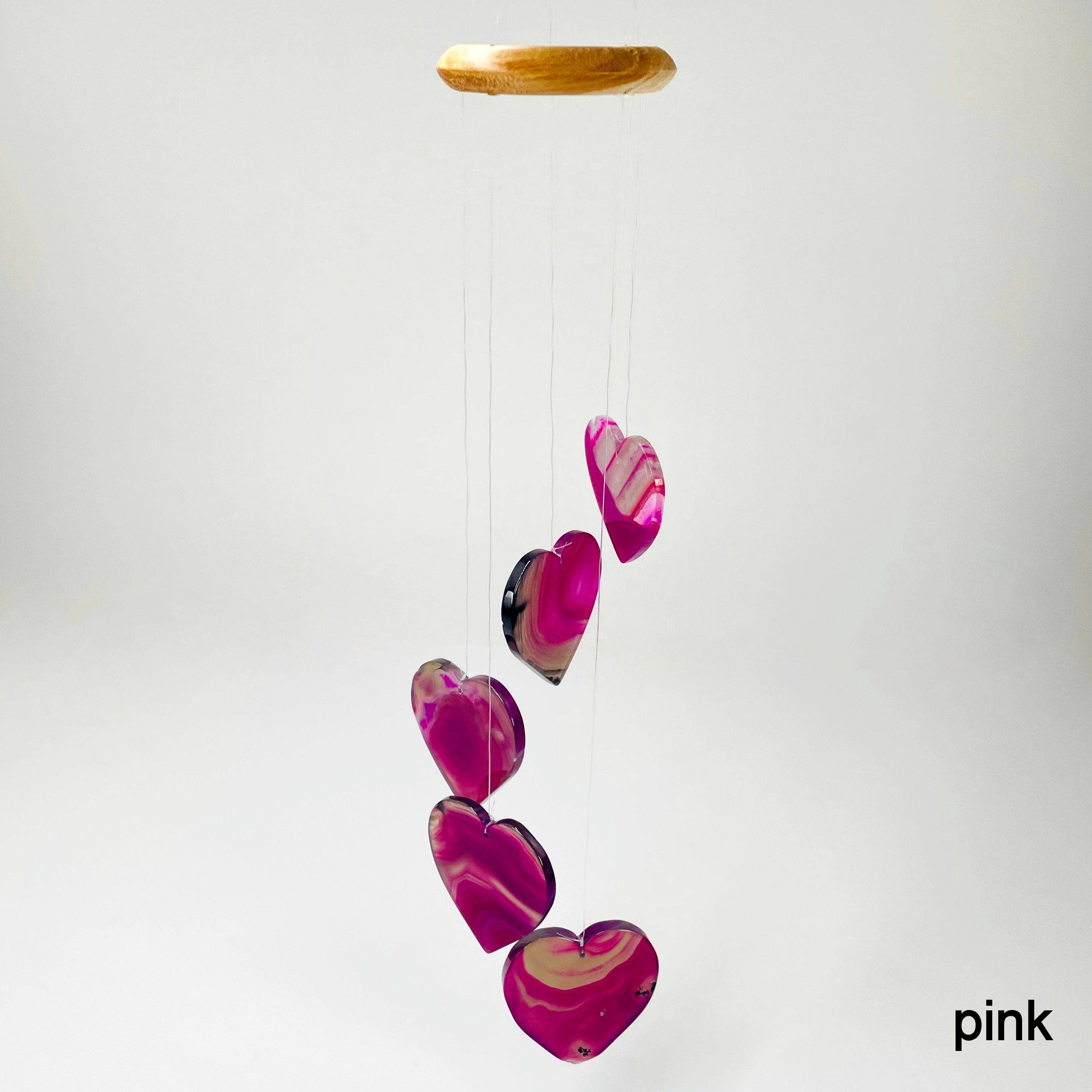 Agate Heart Crystal Wind Chimes : Mixed