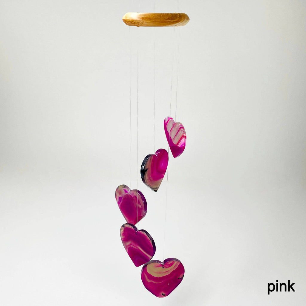 Agate Heart Crystal Wind Chimes : Natural