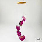 Agate Heart Crystal Wind Chimes : Natural