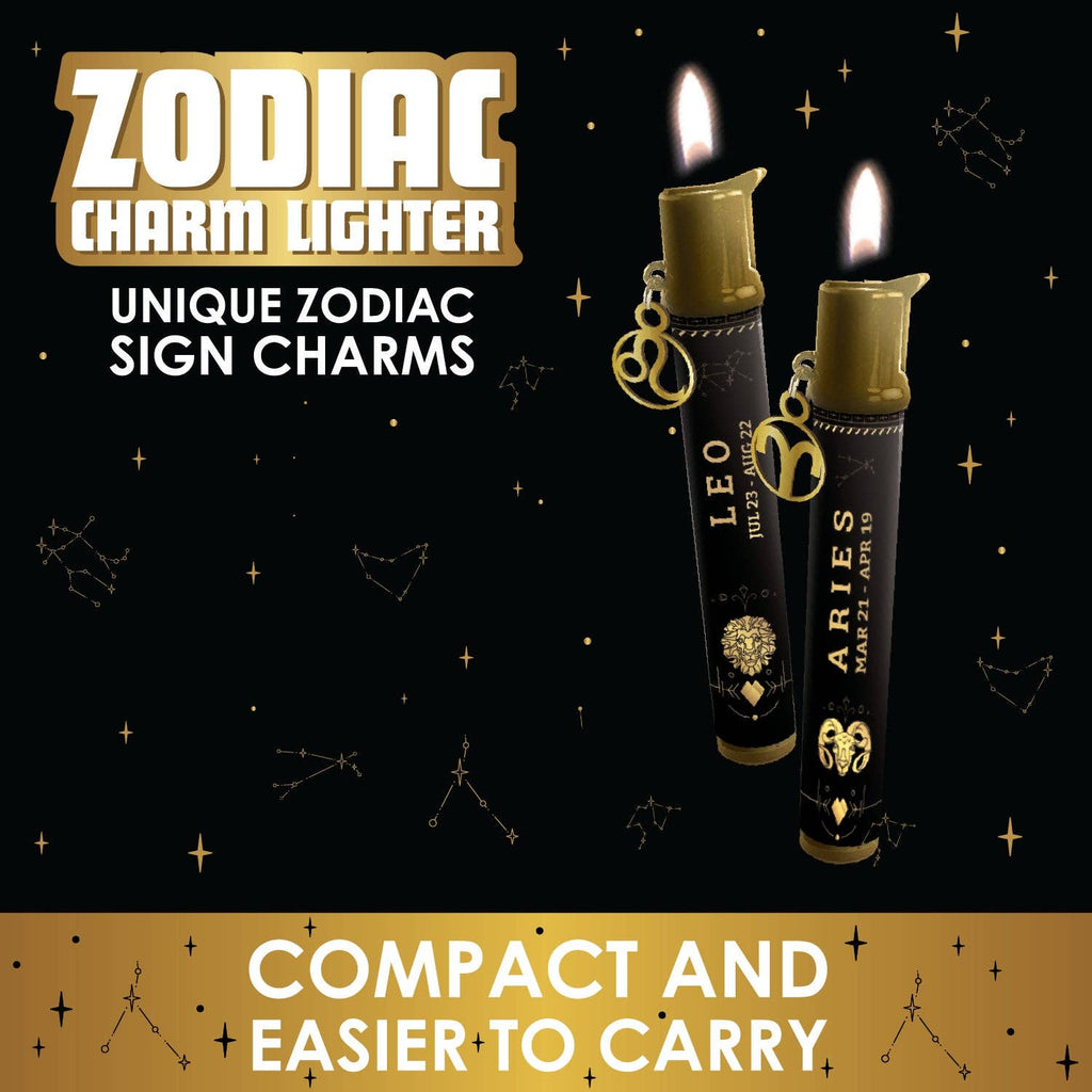 Smokezilla Zodiac Thin Tube Lighter Assortment - 12/Pack: Closeout Price