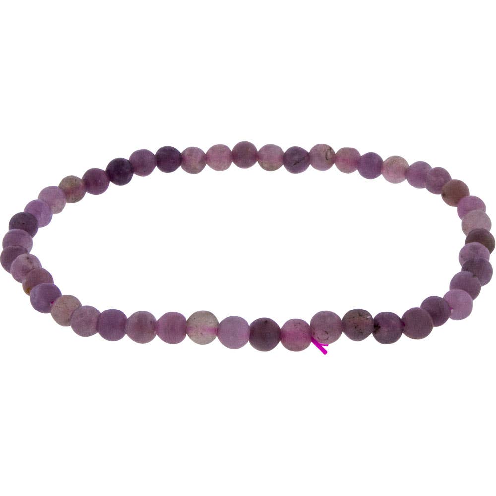 Elastic Bracelet 4mm Round Beads - Lepidolite (Each)