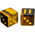 Gemstone Dice - Tiger Eye Pair