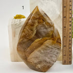 Golden Healer Quartz Crystal Flame Point Cut Base - You Choose #1: 4