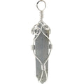Large Wire Wrapped Point Pendant - Labradorite