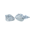 STERLING SILVER - EARRING STUDS MOONSTONE, RAINBOW WI