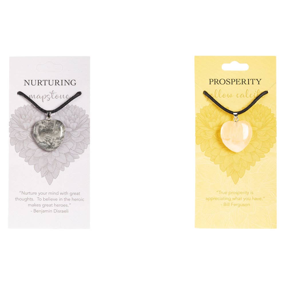 Heart Pendants: Prosperity (Yellow Calcite)
