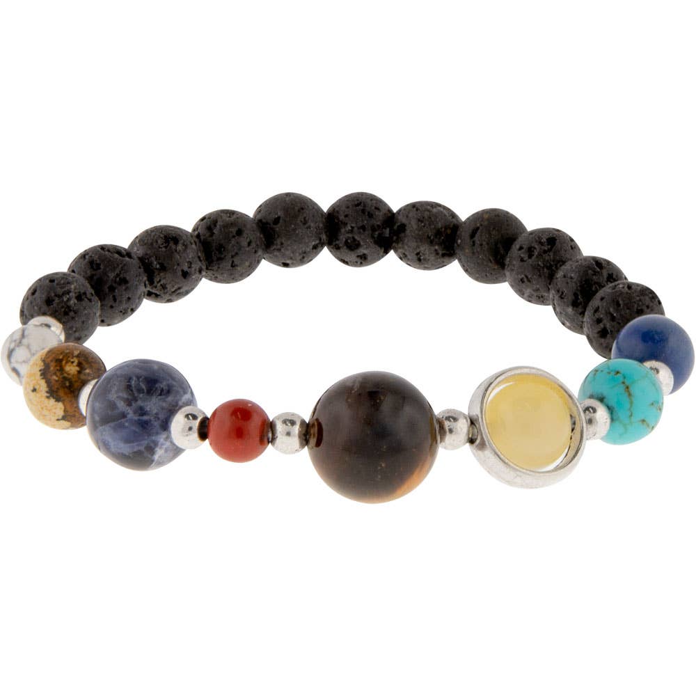 Gemstone & Lava Solar System Bracelet (Each)