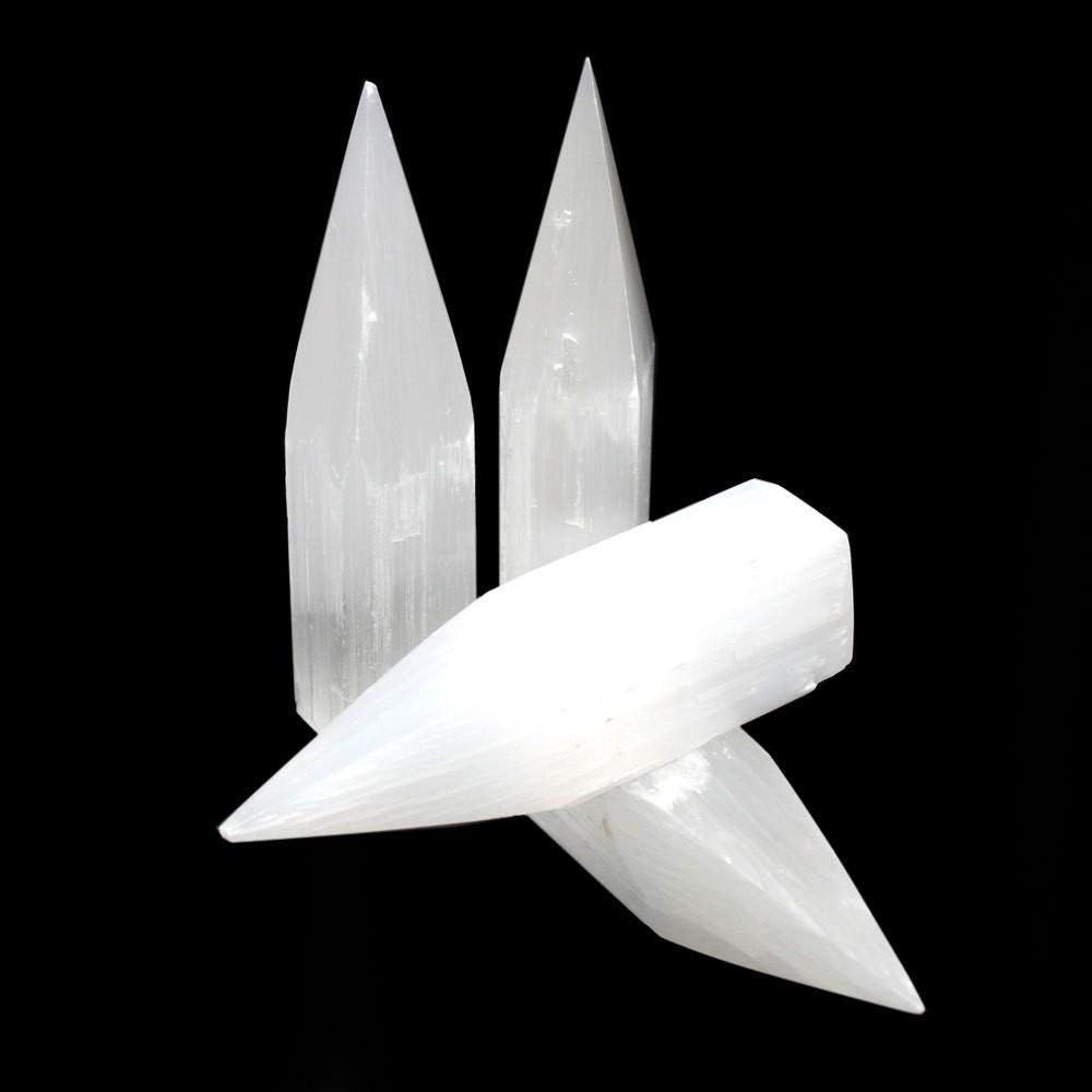 Selenite Crystal Tower Obelisk Point -Stone Generator