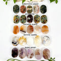 Gemstone Crystal Worry Stone - Finger Massage Stone (RK11): Watermelon Jasper