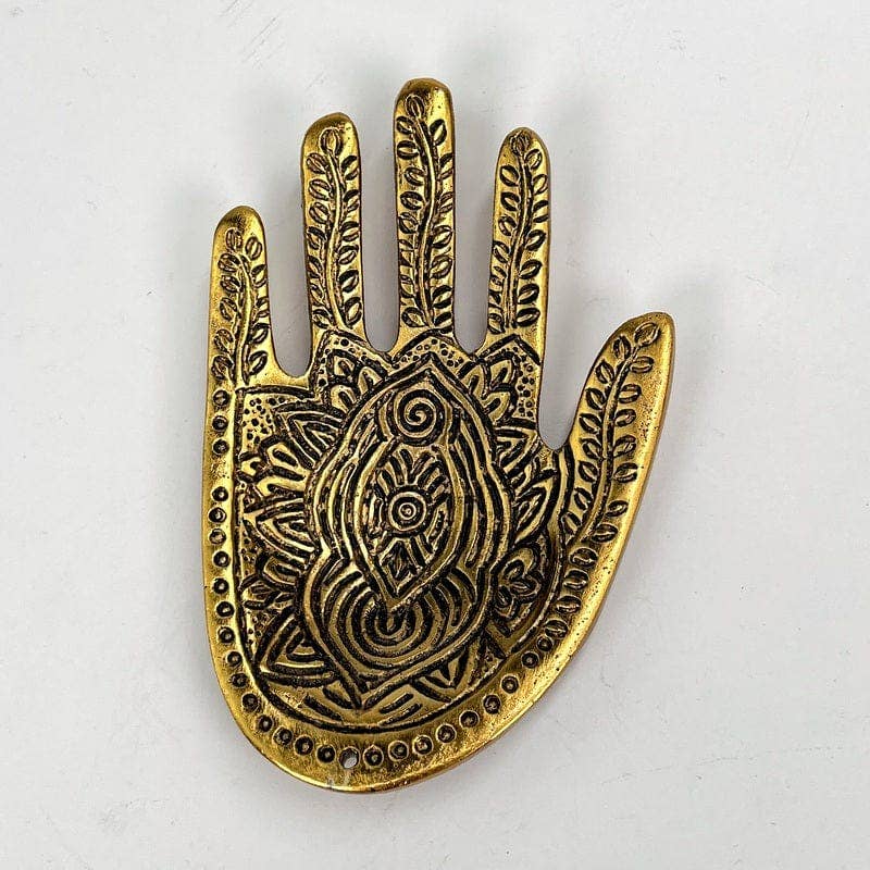 Crystal Hand Incense Holder - Silver or Gold -: Silver