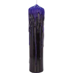 Dripping Colors Pillar Candle - Black/Purple (Each): Black/Purple
