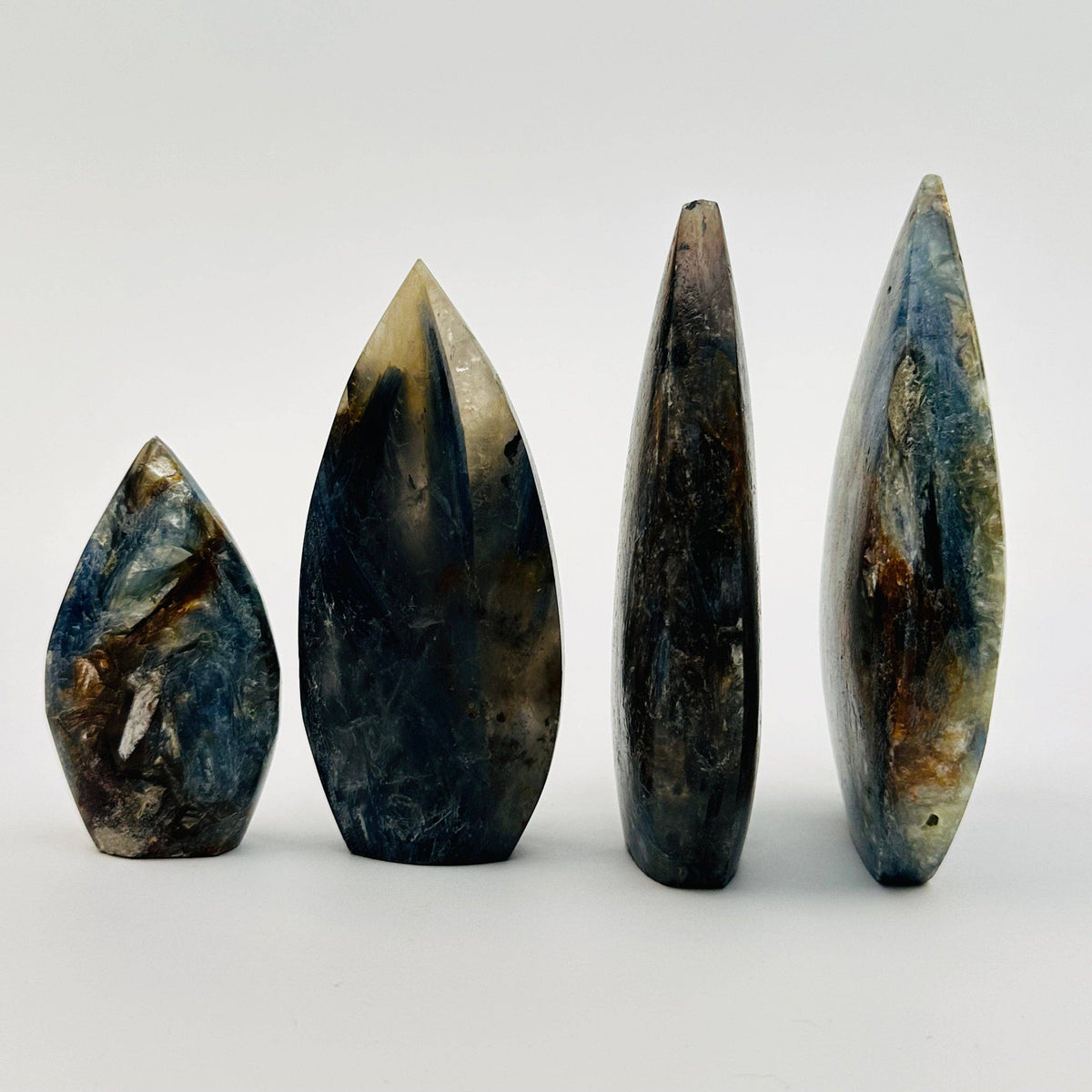 Blue Kyanite Crystal Polished Cut Base Point - By Weight: 260-300g