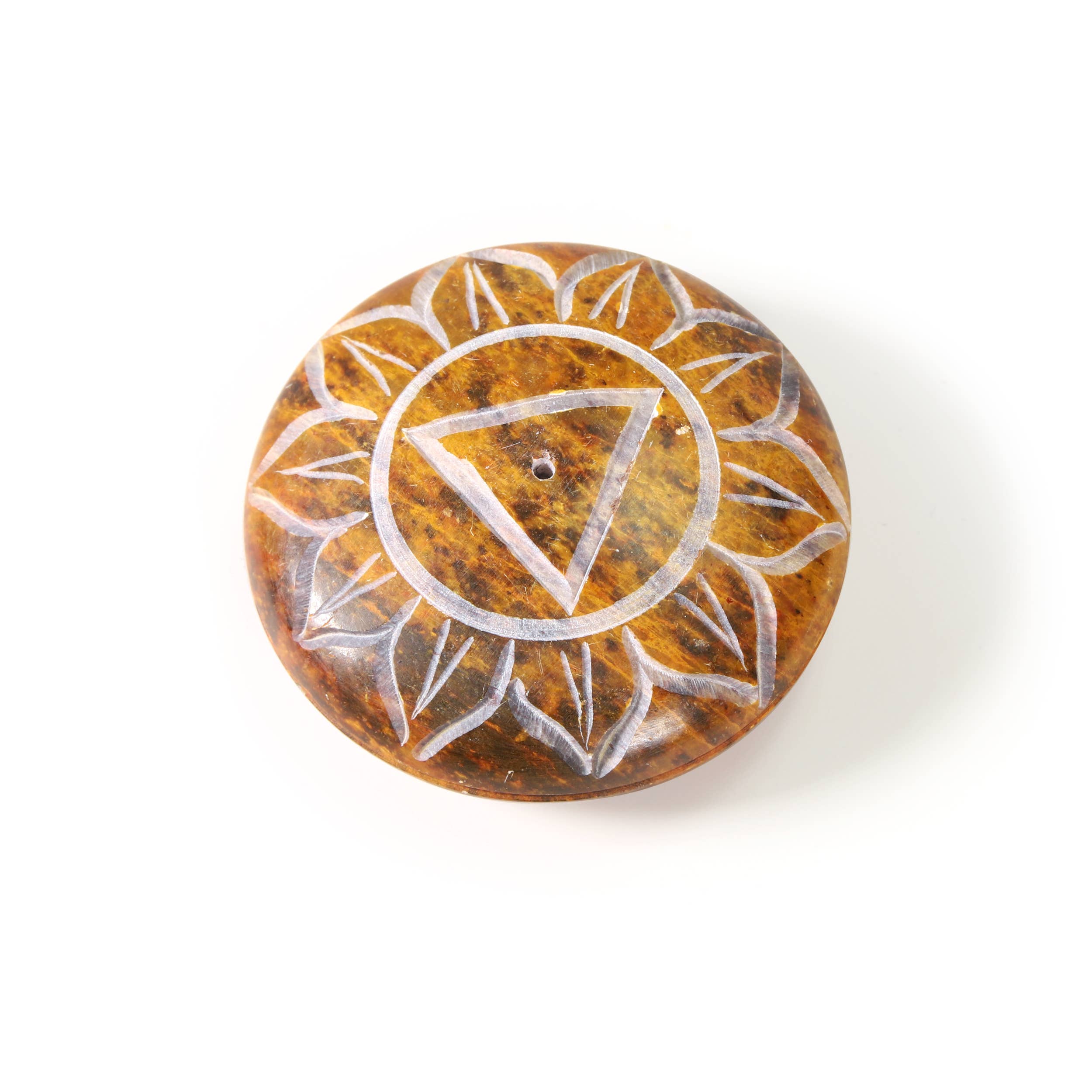 Incense Burner - Soapstone Pebble Solar Plexus -  Manipura