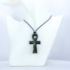 Gemstone Egyptian Ankh Necklace - Goldsheen Obsidian (Each): Goldsheen Obsidian