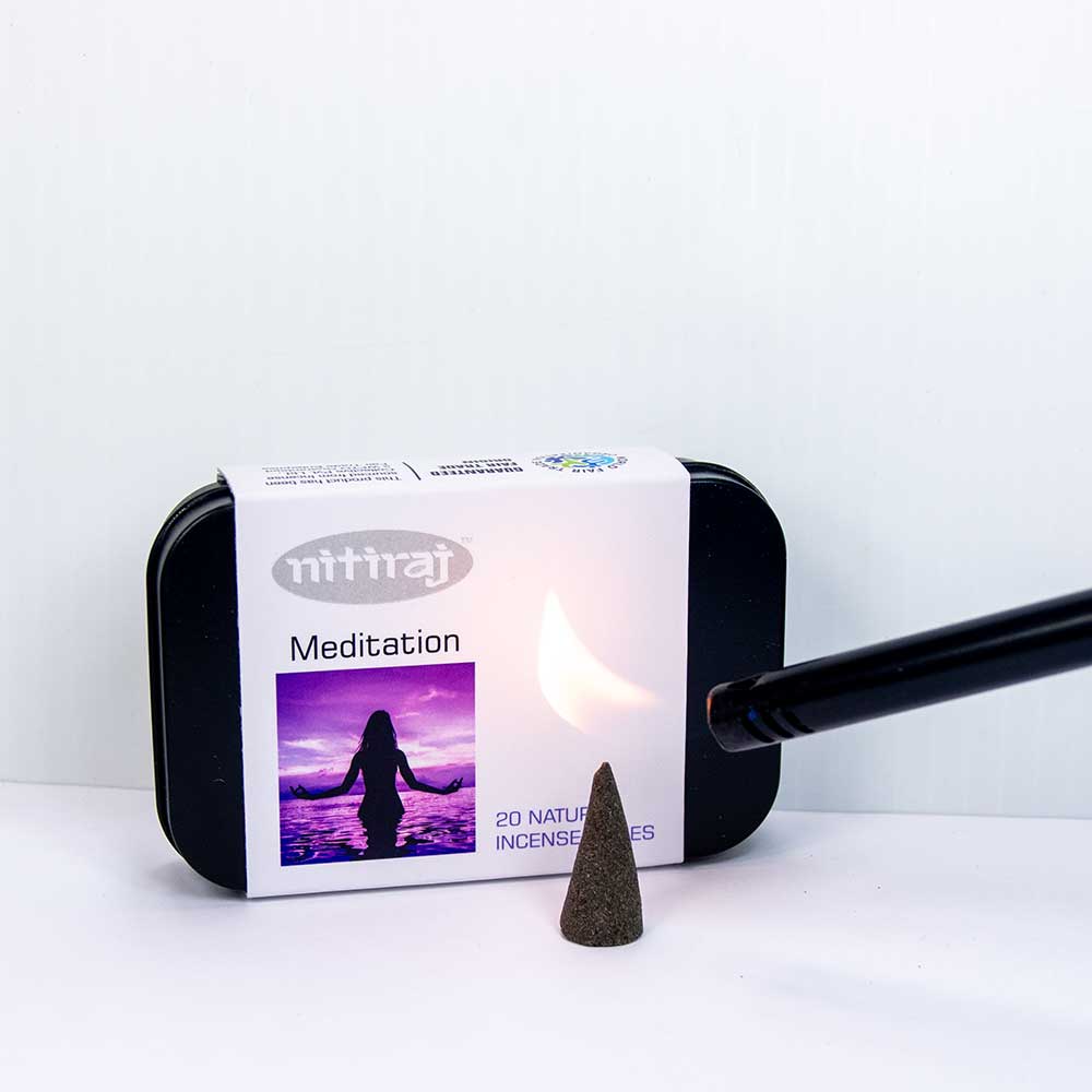Nitiraj Natural Cones Box of 20 - Meditation