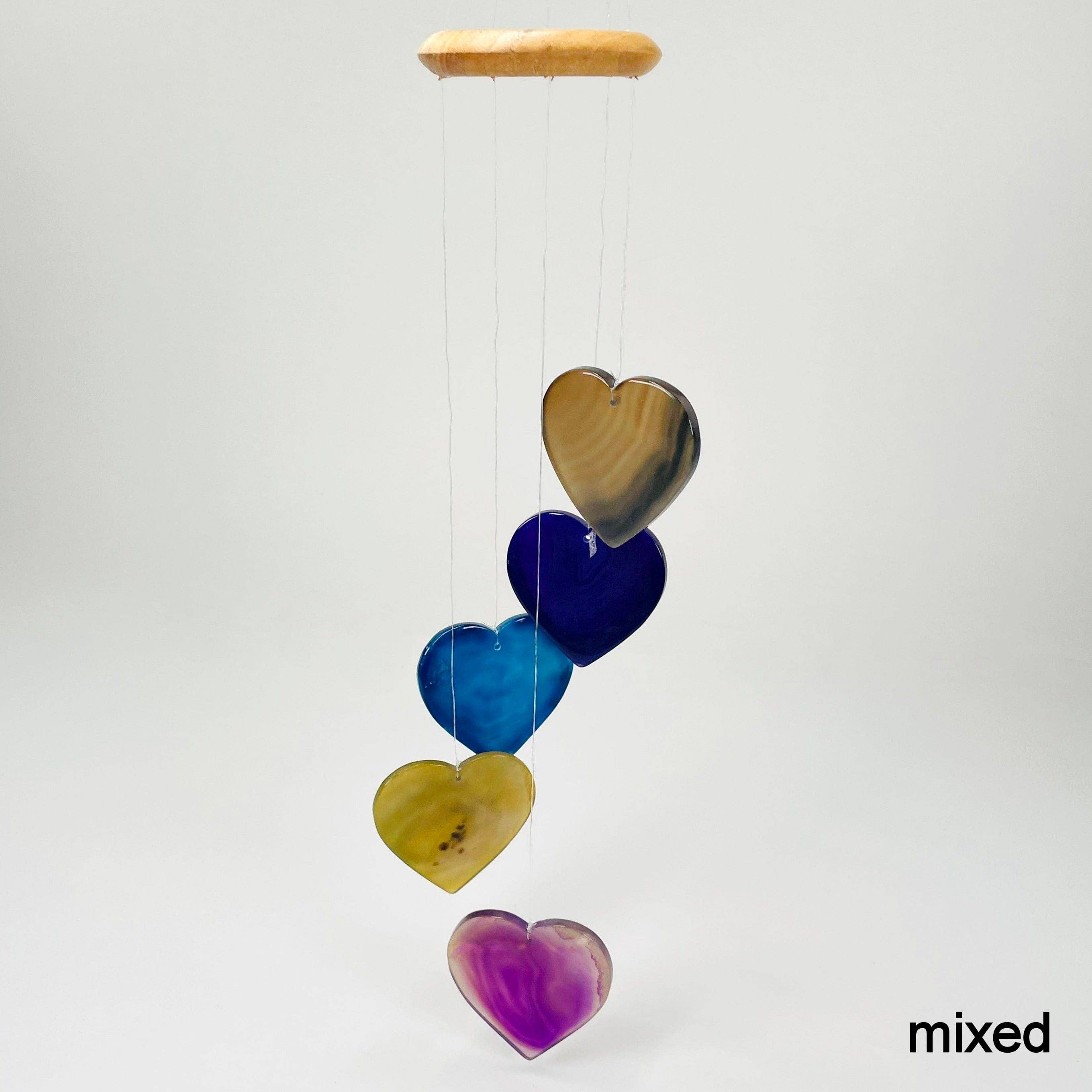 Agate Heart Crystal Wind Chimes : Mixed
