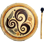 Ceremonial Drum - Triskelion Spiral (Each): Triskelion Spiral