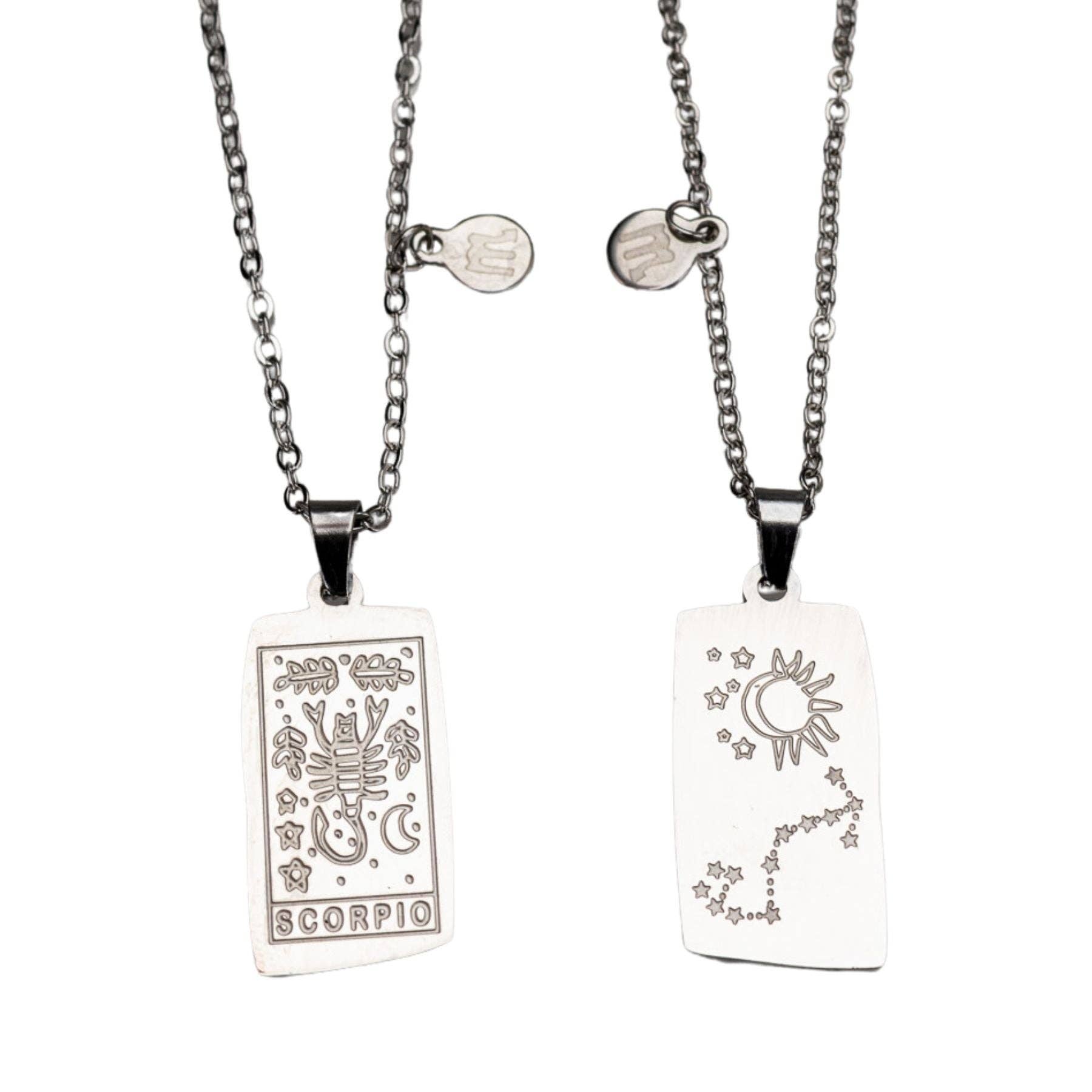 Zodiac Tarot Card & Astrology Necklace: Gold Plated / Aries