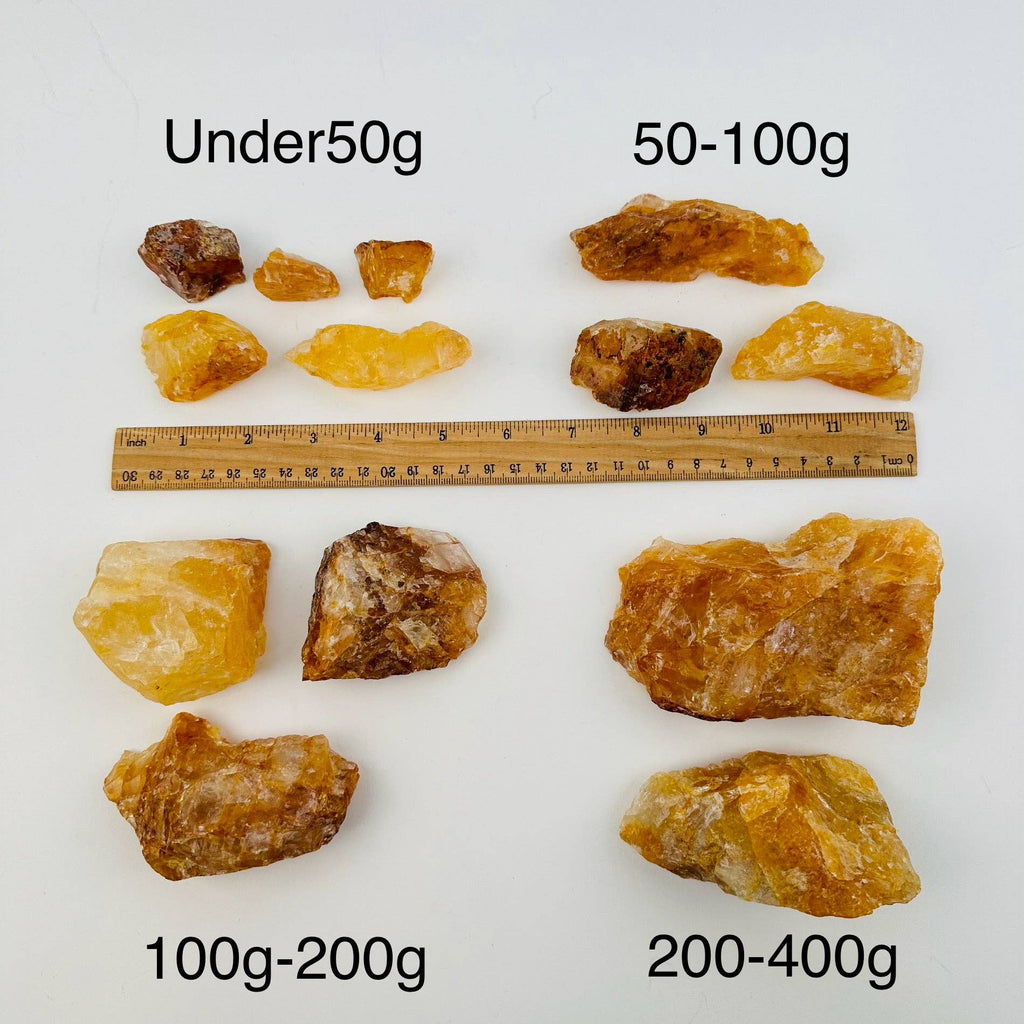 Golden Healer Rough Stone Crystal: 400-600g