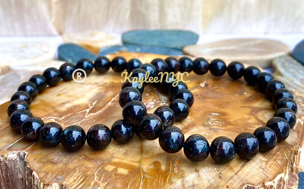 Natural Astrophyllite aka Arfvedsonite 8mm Stretch Bracelet