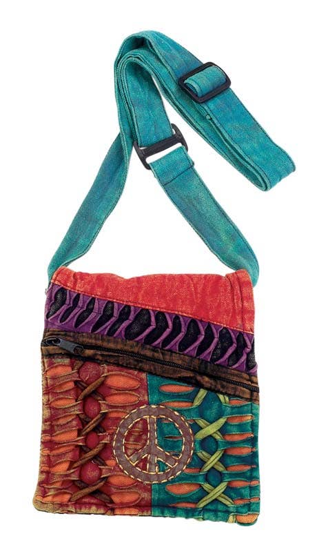 Small Ribbed Center Peace Sign Bag