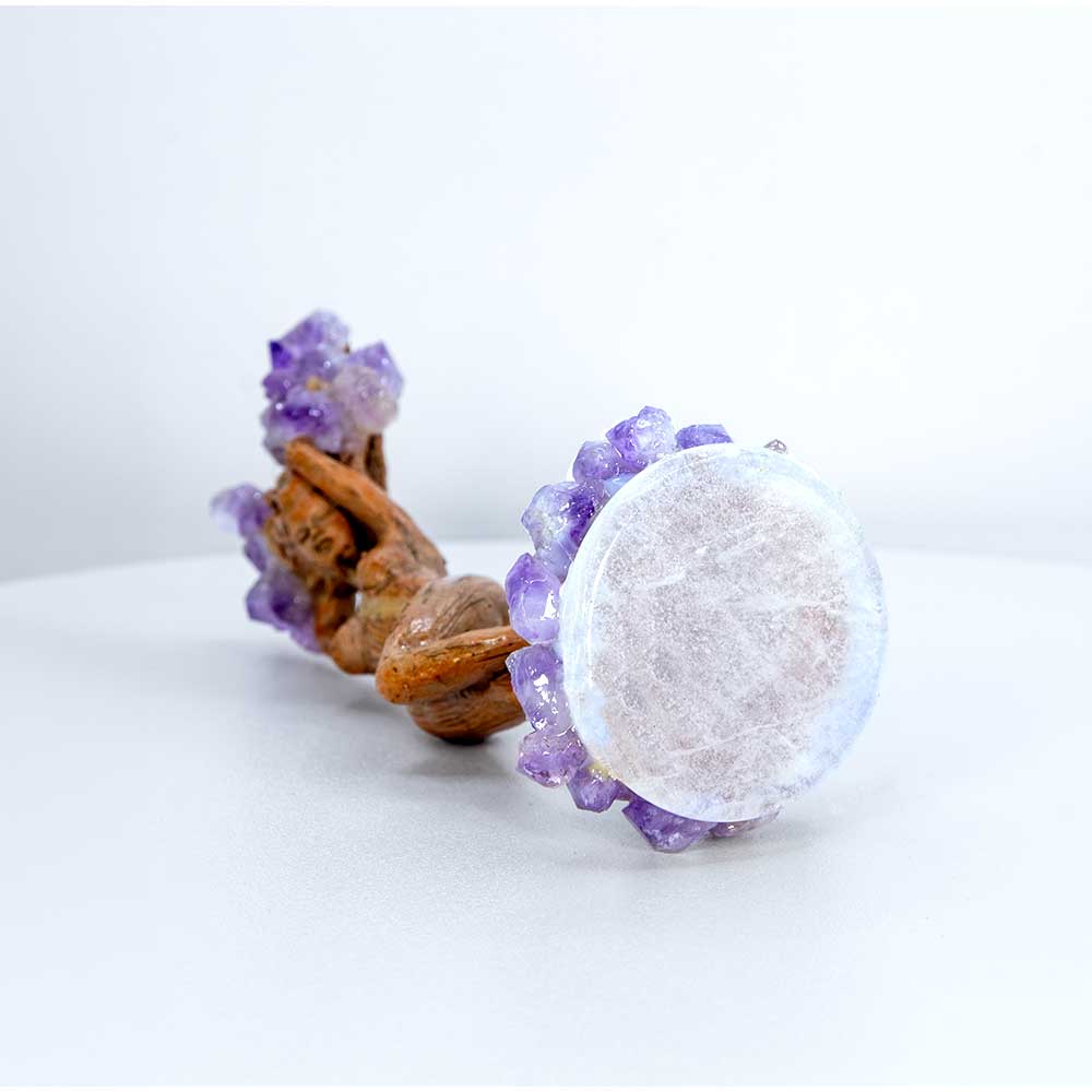 Polyresin Forest Tree Goddess Statue - Amethyst Clusters: Amethyst