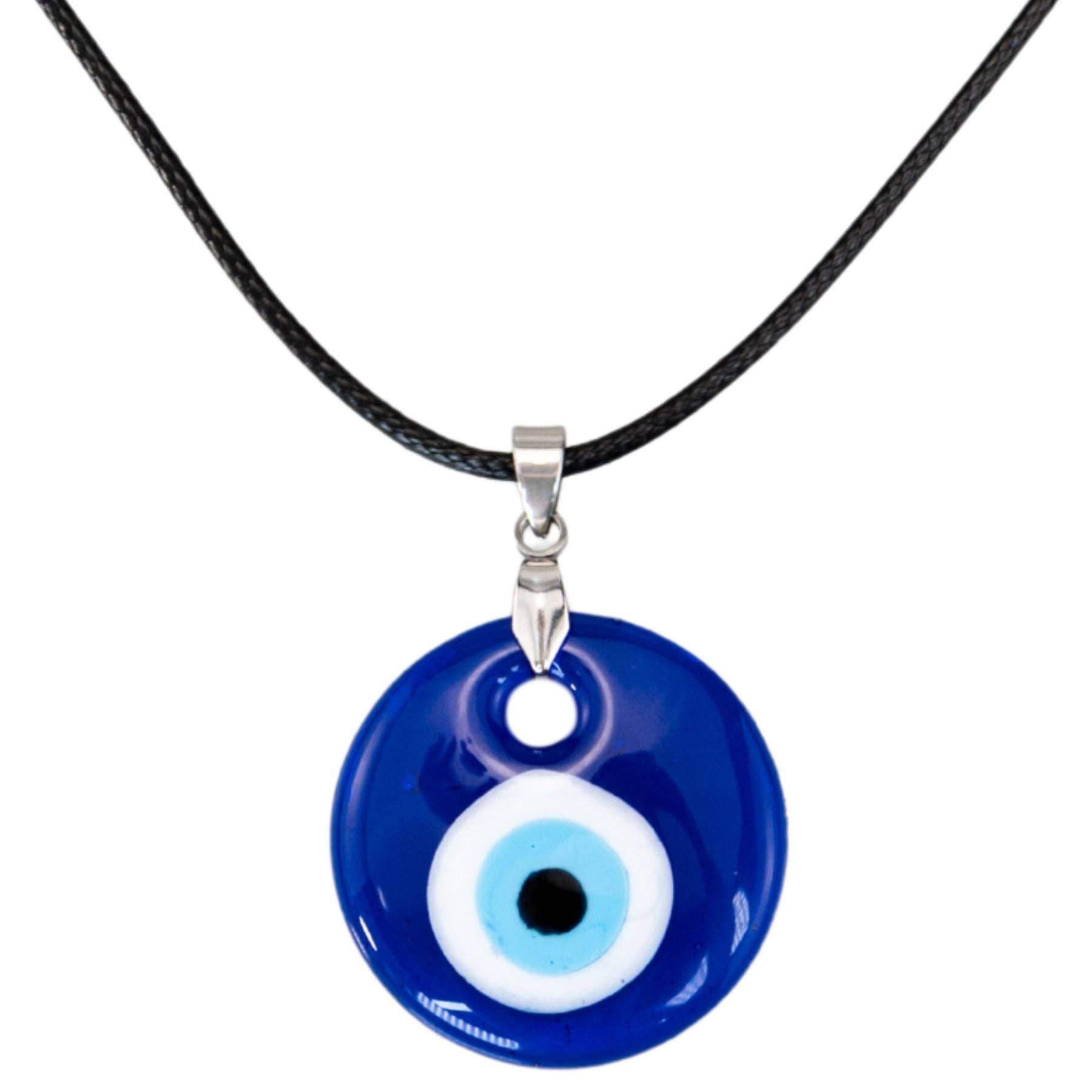 Evil Eye Necklace.: Light Pink