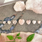 Rose Quartz Crystal Hearts - By Size : Size 2