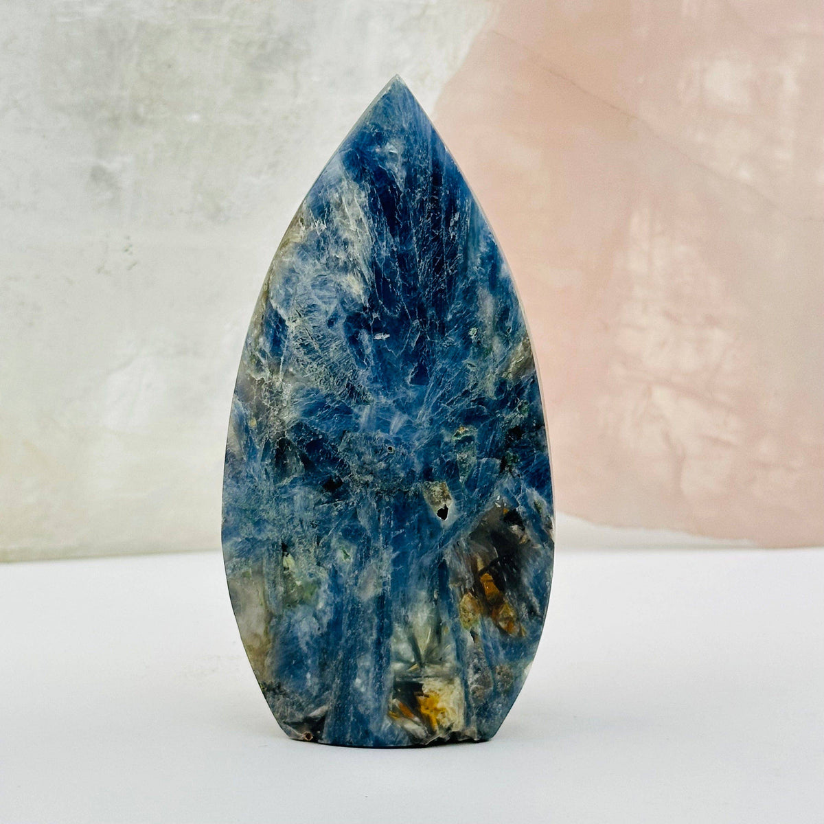 Blue Kyanite Crystal Polished Cut Base Point - By Weight: 260-300g