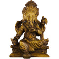 Resin Statues Antique 4" Ganesha Natural (Each)