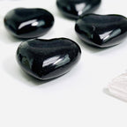 Black Onyx Puff Crystal Hearts