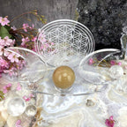 Acrylic Sphere Crystal Holder Moons - Flower of Life