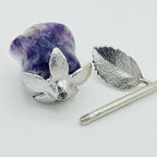 Crystal Rose - Carved Stone -: Yooperlite / Gold